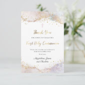 Erste heilige Kommune Dankeschön Karte (Stehend Vorderseite)