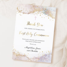 Erste heilige Kommune Dankeschön Karte