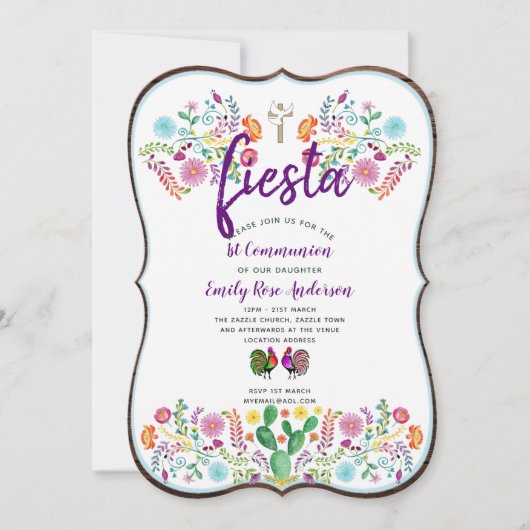 Erste Heilige Kommune Einladung FIESTA Junge oder (Vorderseite)