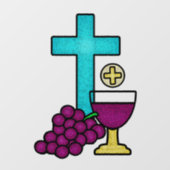 Erste Heilige Kommune Fensteraufkleber (Blatt)