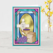 Erste heilige Kommune, festes Glas Karte (Gelbe Blume)