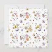 Erste Heilige Kommune Frühjahrsommer Wildblume Einladung (Rückseite)