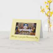 Erste heilige Kommune - Glückwunsch - Karte (Gelbe Blume)