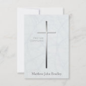 Erste Heilige Kommune in blauer Einladung (Vorderseite)