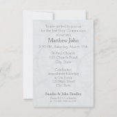 Erste Heilige Kommune in blauer Einladung (Rückseite)