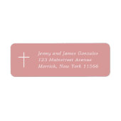 Erste Heilige Kommune Kreuz Rosa Rücksendeadresse (Vorne)