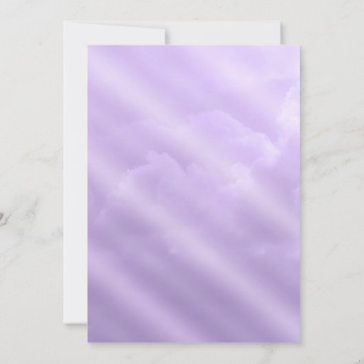 Erste heilige Kommune lila religiös Einladung (Rückseite)