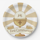 Erste Heilige Kommune Pappteller (Vorderseite)