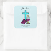 Erste Heilige Kommune Quadratischer Aufkleber (Tasche)