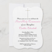 Erste Heilige Kommune rosa Einladung (Vorderseite)