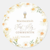 Erste Heilige Kommune Runder Aufkleber (Vorderseite)