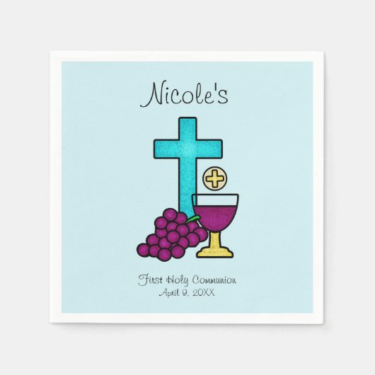 Erste Heilige Kommune Serviette (Vorderseite)