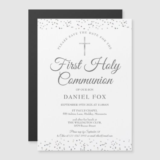 Erste Heilige Kommune Silver Stardust Save the Dat Magnetkarte (Vorne/Hinten)