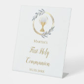 Erste Heilige Kommune Sockelschild (Vorderseite)