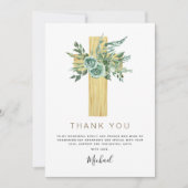 Erste Heilige Kommune Vielen Dank Eukalyptus Einladung (Vorderseite)