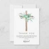 Erste heilige Kommune Vielen Dank Sage Eukalyptus Dankeskarte (Vorderseite)