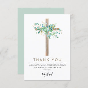 Erste heilige Kommune Vielen Dank Sage Eukalyptus Dankeskarte