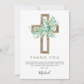 Erste heilige Kommune Vielen Dank Sage Eukalyptus Einladung (Vorderseite)