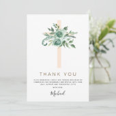 Erste heilige Kommune Vielen Dank Sage Eukalyptus Einladung (Stehend Vorderseite)