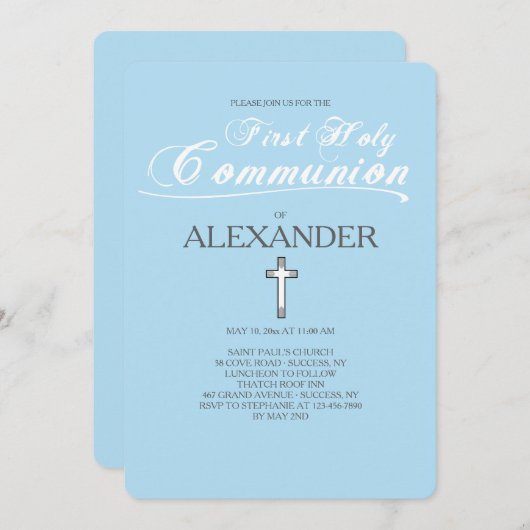 Erste Heilige Kommune Wählen Sie in IHNEN BILDFARB Einladung (Vorne/Hinten)