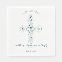 Erste heilige Kommune Zollpapier Napkins - Junge Serviette