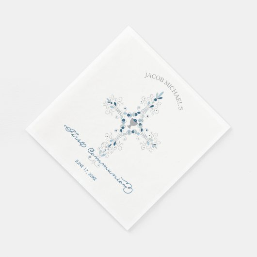 Erste heilige Kommune Zollpapier Napkins - Junge Serviette (Ecke)