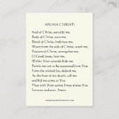 Erste heilige Kommunion Anima Christi Gebet Visitenkarte (Rückseite)