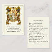 Erste heilige Kommunion Anima Christi Gebet Visitenkarte (Vorne/Hinten)