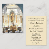 Erste Heilige Kommunion Berg Carmel Religiöse Heil Visitenkarte (Vorne/Hinten)