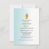 Erste heilige kommunion blaue Aquarellblau Einladung (Vorderseite)