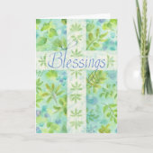 Erste Heilige Kommunion Blauer Kreuz Herzlichen Gl Karte (Vorderseite)