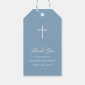 Erste heilige Kommunion Blue Cross Einfach Vielen  Geschenkanhänger (Rückseite)