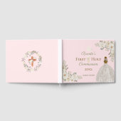 Erste heilige Kommunion Blush Pink Gast Book Girls Gästebuch (Voll)