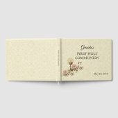 Erste Heilige Kommunion Chalice Gastgeber Rosa Blu Gästebuch (Voll)