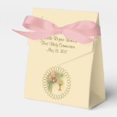 Erste Heilige Kommunion Chalice Gastgeber Rosa Blu Geschenkschachtel (Vorderseite)