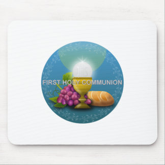 Erste Heilige Kommunion Chalice und Gastgeber Mousepad