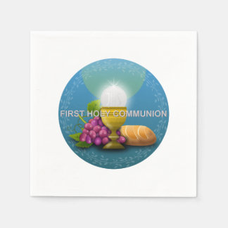 Erste Heilige Kommunion Chalice und Gastgeber Serviette