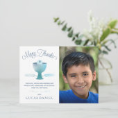 Erste heilige Kommunion danken Ihnen, - Bild, Dankeskarte (Stehend Vorderseite)