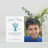 Erste heilige Kommunion danken Ihnen, - Foto, Dankeskarte (Stehend Vorderseite)