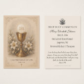 Erste heilige Kommunion der eleganten eucharistisc (Vorne & Hinten)