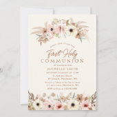erste heilige Kommunion des Böhmischen Blütenbunde Einladung (Vorderseite)