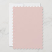 Erste Heilige Kommunion Dusty Pink Rose Grüne Einladung (Rückseite)