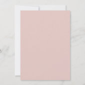 Erste Heilige Kommunion Dusty Pink Rose Grüne Einladung (Rückseite)