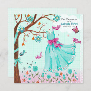Erste Heilige Kommunion   Einladungen Mädchen