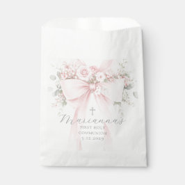 Erste Heilige Kommunion Elegant Florale Schleife Geschenktütchen