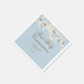 Erste Heilige Kommunion Elegant Weißes Blossom Bla Serviette (Ecke)