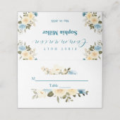 Erste Heilige Kommunion Elfenbeinblume Grüne Platzkarte (Außenseite Aufgefaltet)