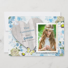 Erste Heilige Kommunion Floral | FOTO Einladung