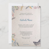 Erste Heilige Kommunion Floral | FOTO Einladung (Rückseite)