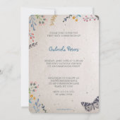 Erste Heilige Kommunion Floral | FOTO Einladung (Rückseite)